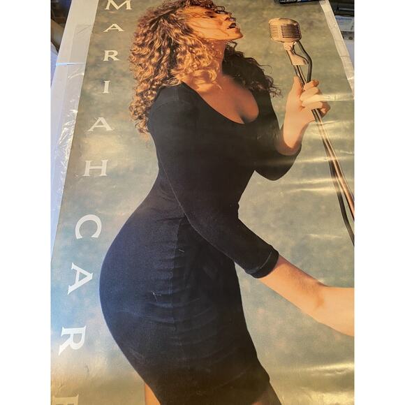 Mariah Carey Vintage 1990 Promo Debut Poster 25x48 Columbia Records RARE HTF - Picture 7 of 7